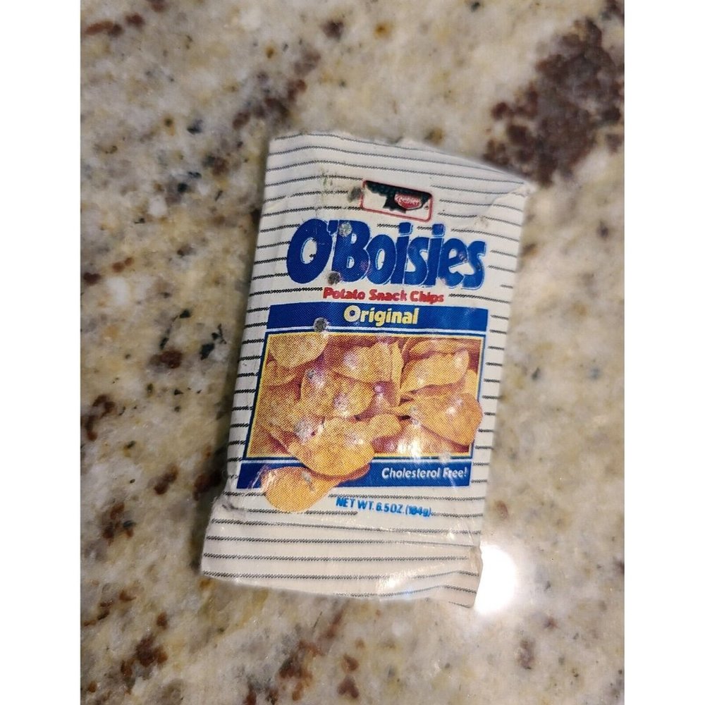 O’Boisies Potato Chips Bag Vintage 80's Arjon 3D Fridge Magnet Realistic